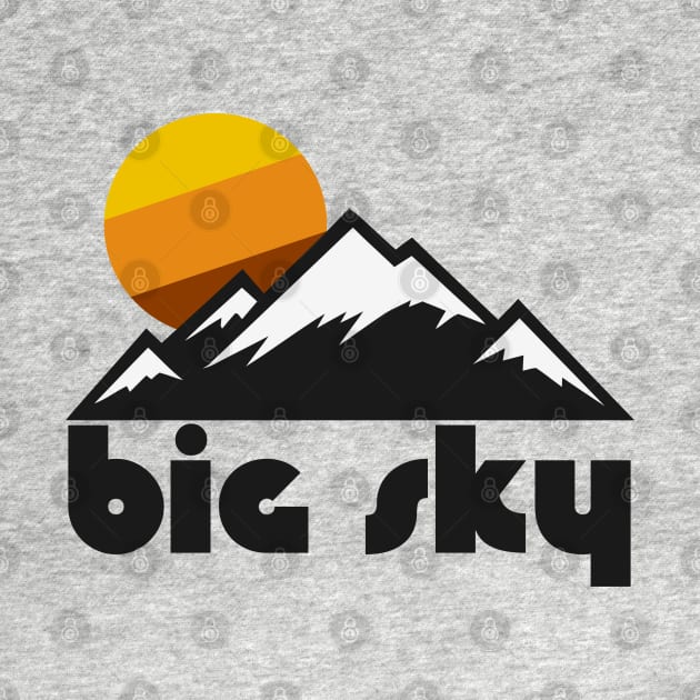 Retro Big Sky Montana ))(( Tourist Souvenir Travel Design by darklordpug